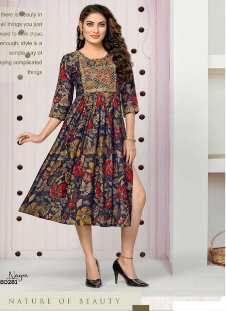 Mayra Nayra Anarkali Printed Kurtis Catalog
 Catalog